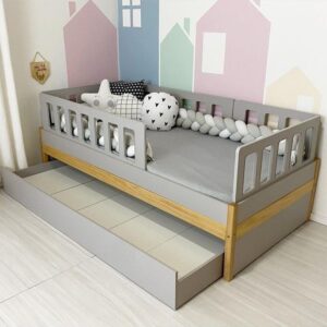 "Sweet dreams start here! Our cozy baby bed provides the perfect haven for your little one to rest and grow.